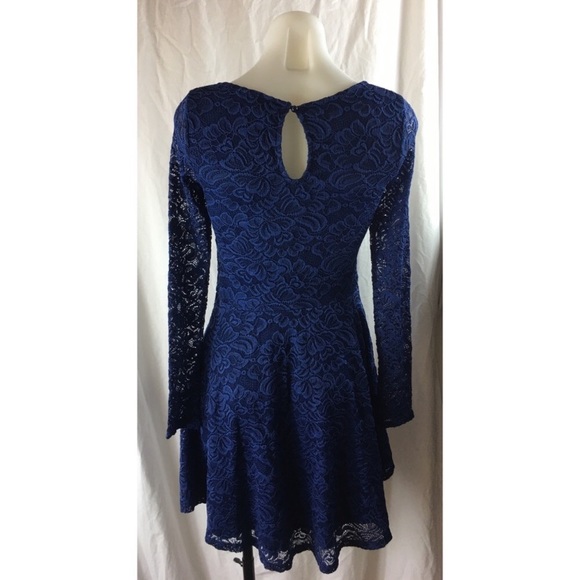 Material girl Dark blue lace dress - Picture 3 of 6